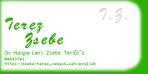 terez zsebe business card